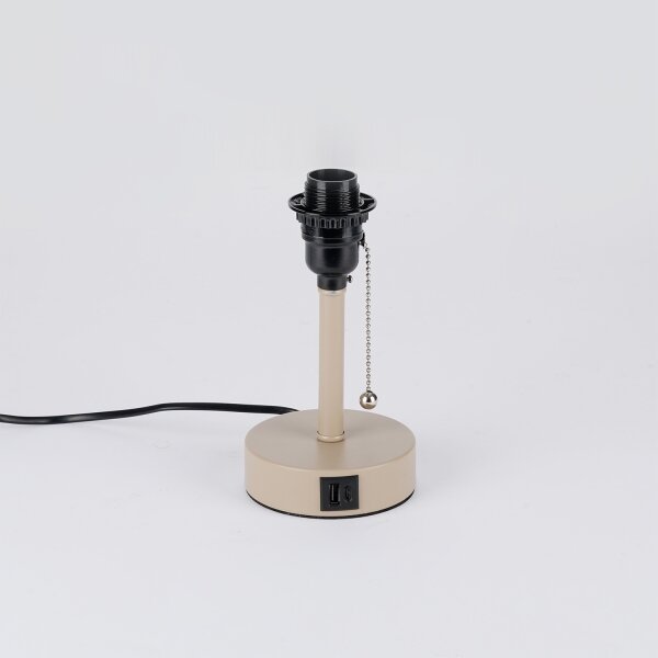 Brilagi - Stolní lampa s USB portem TABLON 1xE27/25W/230V béžová