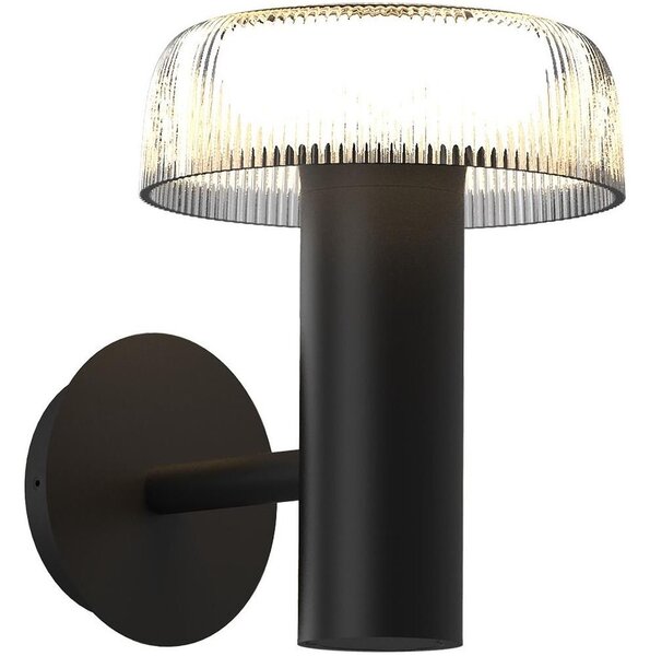 Zuma Line WT33111 - LED Solární nástěnná lampa BLUET LED/2,5W/2000mAh IP44 černá