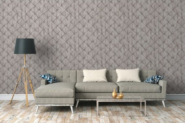 A.S. Création | Vliesová tapeta na zeď Industrial 37742-3 | 0,53 x 10,05 m | šedá