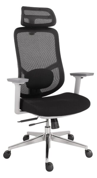 Kancelářská ergonomická židle Neoseat ALLY WHITE — černá / bílá, nosnost 150 kg