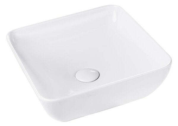BPS-koupelny Deskové keramické umyvadlo Kingston Q (38x38x12,5 cm)