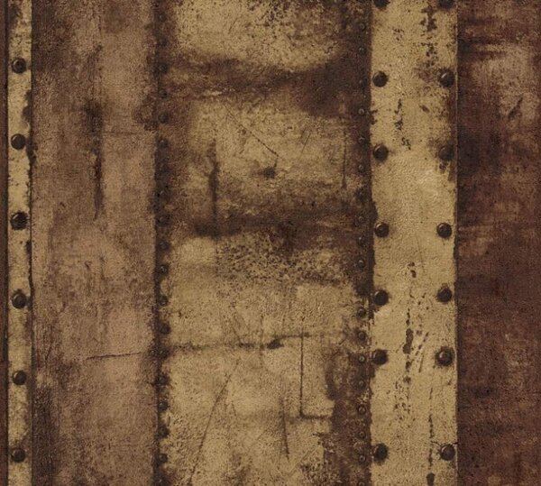 A.S. Création | Vliesová tapeta na zeď Industrial 37743-3 | 0,53 x 10,05 m | měděná, hnědá