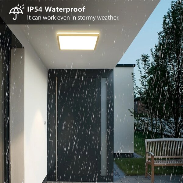 Brilagi - LED Koupelnové svítidlo ULTRA SLIM LED/24W/230V 42x42 cm zlatá IP54