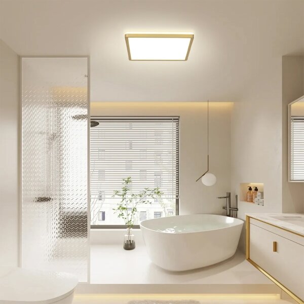 Brilagi - LED Koupelnové svítidlo ULTRA SLIM LED/24W/230V 42x42 cm zlatá IP54