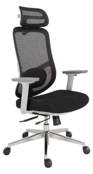 Kancelářská ergonomická židle Neoseat ALLY WHITE — černá / bílá, nosnost 150 kg
