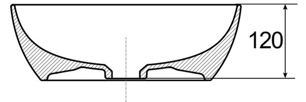 BPS-koupelny Deskové keramické umyvadlo Kingston Q (38x38x12,5 cm)