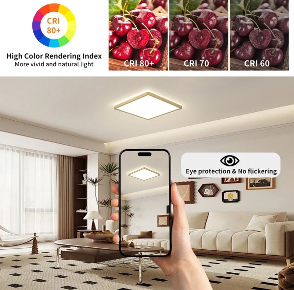 Brilagi - LED Koupelnové svítidlo ULTRA SLIM LED/24W/230V 42x42 cm zlatá IP54