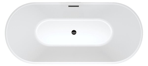 BPS-koupelny Volně stojící akrylátová vana HYD-LIZ502C 170x80 bílá, odtokový komplet chrom