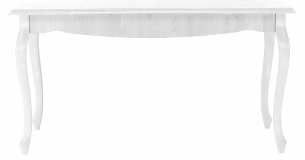 KONDELA Jídelní stůl DA19, sosna bílá, 146x76 cm, VILAR