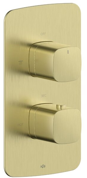 KFA Armatura Malaga Brushed Light Gold sprchová baterie pod omítku s termostatem zlatá 5759-001-31