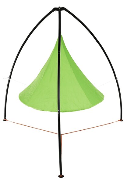 KONDELA Závěsné houpací křeslo, zelená, KLORIN NEW KLASIK CACOON HAMMOCK