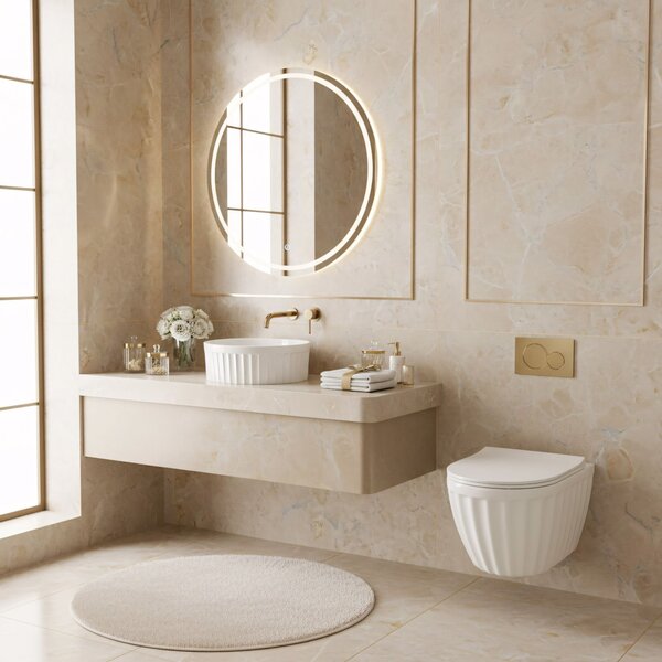 WC mísa bez splachovacího okruhu Rea Duo White