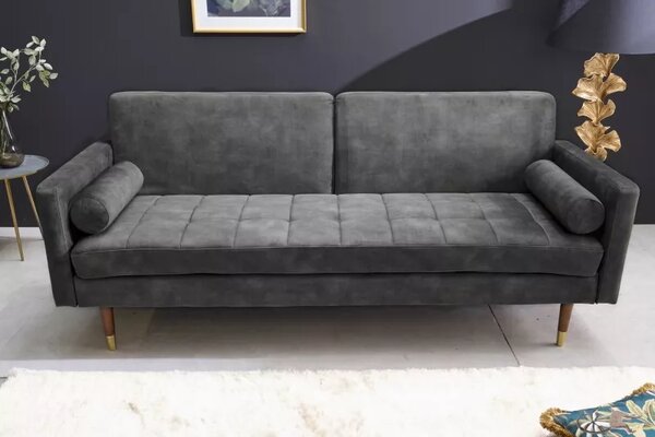 Pohovka COUTURE 195 CM šedá rozkládací Nábytek | Obývací pokoj | Sedací soupravy a pohovky | Pohovky | Rozkládací