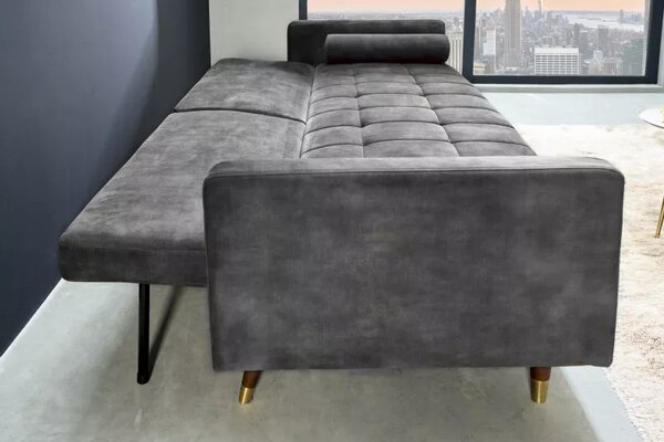 Pohovka COUTURE 195 CM šedá rozkládací Nábytek | Obývací pokoj | Sedací soupravy a pohovky | Pohovky | Rozkládací