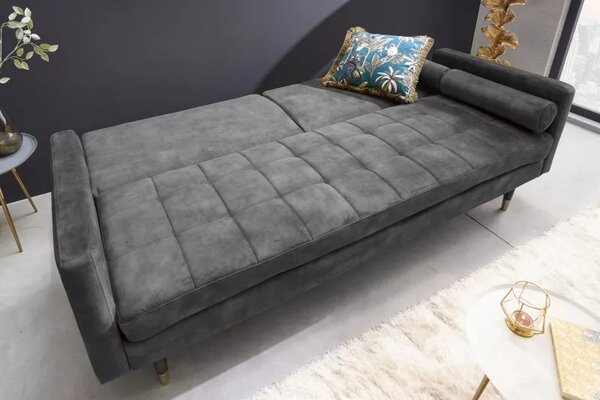 Pohovka COUTURE 195 CM šedá rozkládací Nábytek | Obývací pokoj | Sedací soupravy a pohovky | Pohovky | Rozkládací