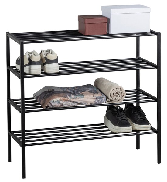 WOOOD Černý kovový botník Mahon 80 x 85 cm