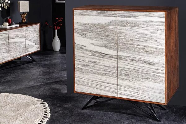 Vysoká komoda MOUNTAIN SOUL WHITE 120 CM masiv akácie Nábytek | Úložné prostory | Komody | Vysoké