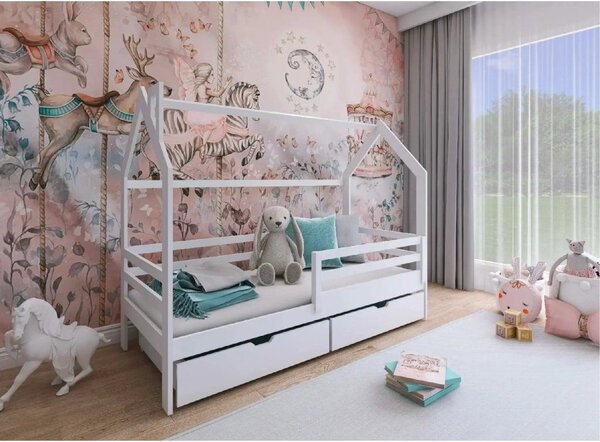Legno Dětská postel ve tvaru domku Lilly bílá Rozměr (cm): 80x160