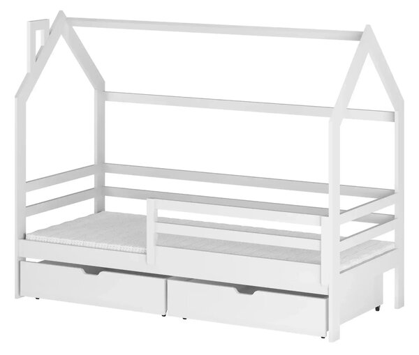 Legno Dětská postel ve tvaru domku Lilly bílá Rozměr (cm): 80x160