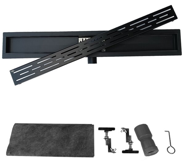 BPS-koupelny Sprchový odtokový žlab DL01 CLASSIC G2 HYD-2684 50 cm, černá