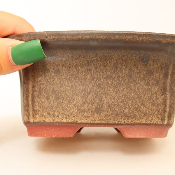 E-bonsai Keramická Miska 13 x 10,5 x 5,5 cm hnědá