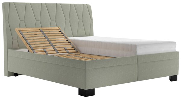 ČALOUNĚNÁ POSTEL, 180/200 cm, zelená Blanar - Postele s úložným prostorem