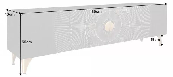 Televizní stolek GOLDEN SUNSET 180 CM masiv mango Nábytek | Obývací pokoj | Televizní stolky