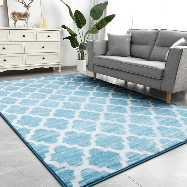 Tutumi Plyšový koberec Clover Blue Rozměr (cm): 120 x 170