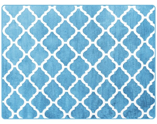 Tutumi Plyšový koberec Clover Blue Rozměr (cm): 120 x 170