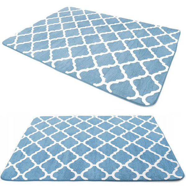 Tutumi Plyšový koberec Clover Blue Rozměr (cm): 120 x 170
