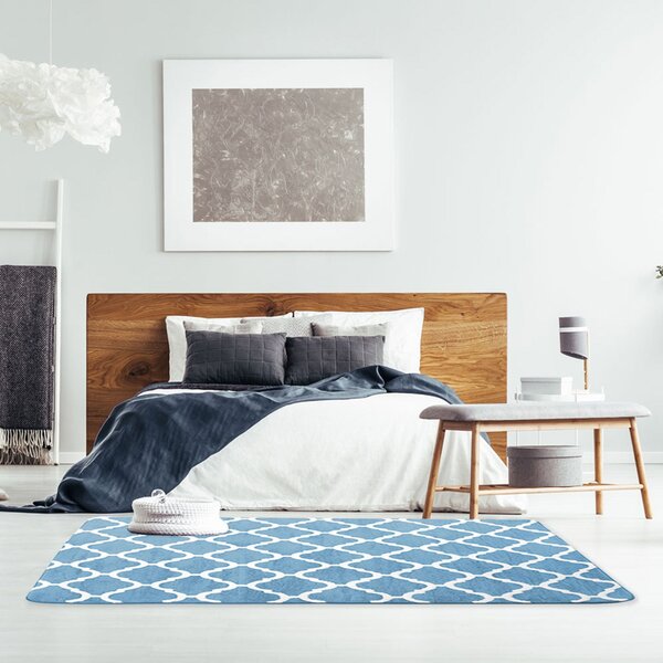 Tutumi Plyšový koberec Clover Blue Rozměr (cm): 120 x 170