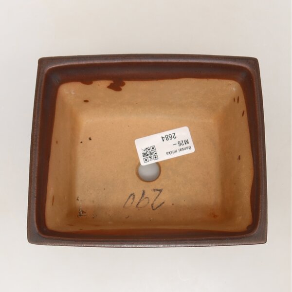 E-bonsai Keramická Miska 14,5 x 12,5 x 7 cm hnědá