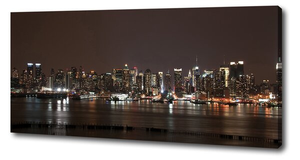 Foto obraz na plátně New York noc pl-oc-125x50-f-28391328