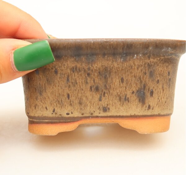 E-bonsai Keramická Miska 9 x 6,5 x 4,5 cm hnědá
