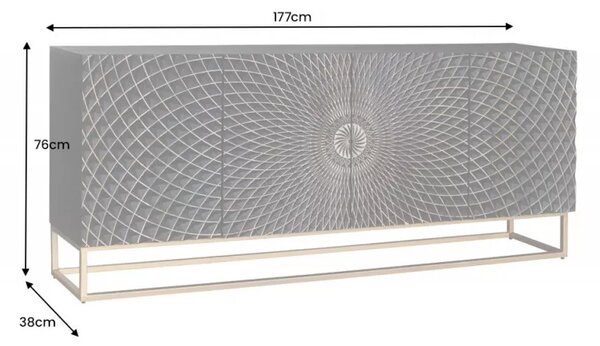 Komoda ILLUSION 177 CM masiv mango Nábytek | Úložné prostory | Komody | Nízké