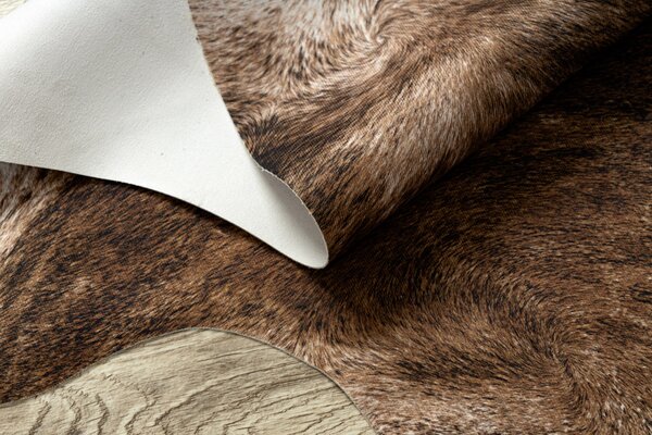 Makro Abra Koberec imitace zvířecí kůže G5068-1 hnědý Rozměr: 100x150 cm