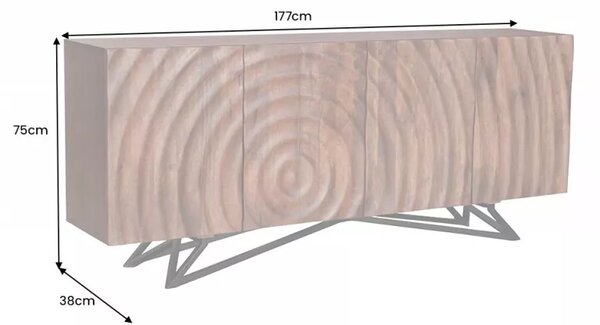 Komoda ZEN 177 CM masiv mango skladem