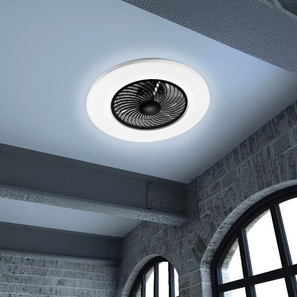 Toolight Stropní osvětlení s ventilátorem Černé APP1552-C
