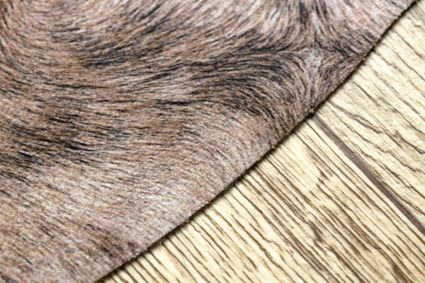Makro Abra Koberec imitace zvířecí kůže G5072-1 hnědý Rozměr: 100x150 cm