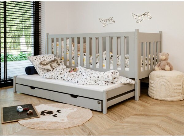 Legno Dětská rozkládací postel Karla šedá Rozměr (cm): 80x160
