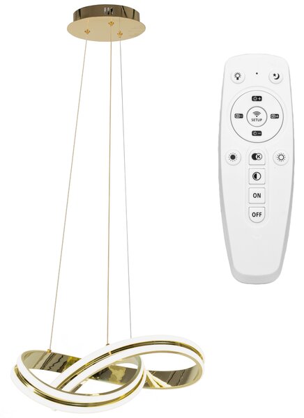Toolight Moderní stropní svítidlo LED + PILOT APP818-CP Gold