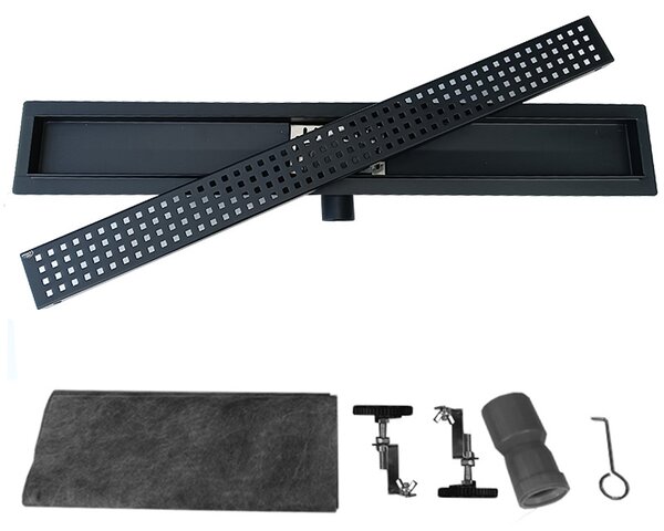 BPS-koupelny Sprchový odtokový žlab DL01 QUBE G3 HYD-2679 50 cm, černý