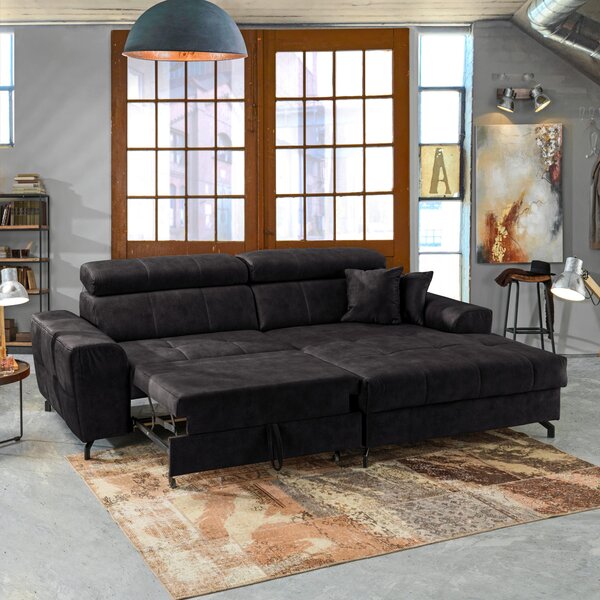 ROHOVÁ SEDAČKA, textil, barvy grafitu Carryhome - Sedací soupravy, Online Only