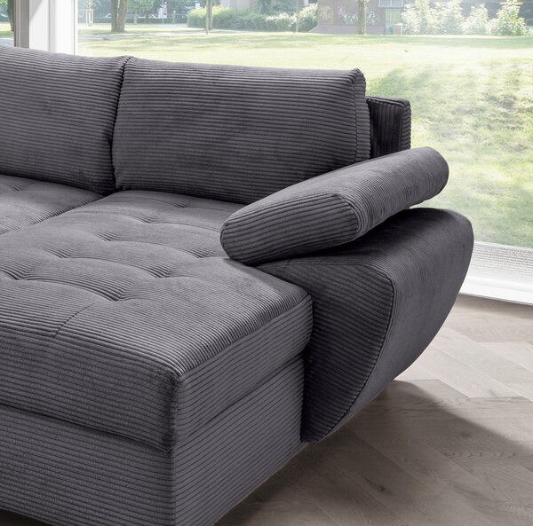 SEDACÍ SOUPRAVA, textil, šedá P & B - Sedací soupravy, Online Only