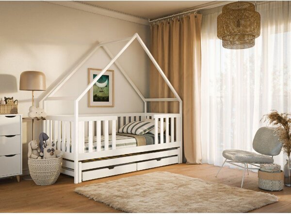 Legno Dětská rozkládací postel Magda bílá Rozměr (cm): 80x180