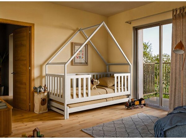 Legno Dětská rozkládací postel Magda bílá Rozměr (cm): 80x180