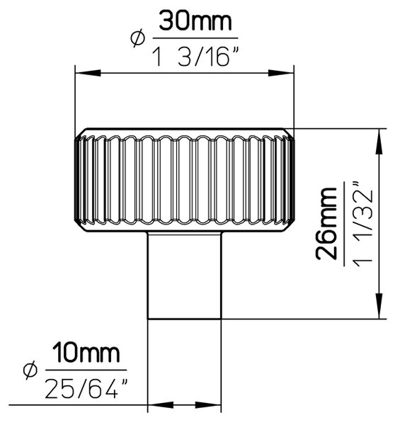 Siro LARNAKA černá mat 30 mm