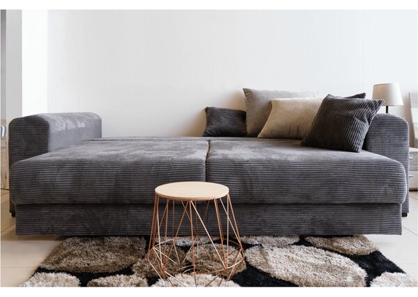KONDELA Extra prostorná pohovka, šedá / světle / béžová, GILEN BIG SOFA