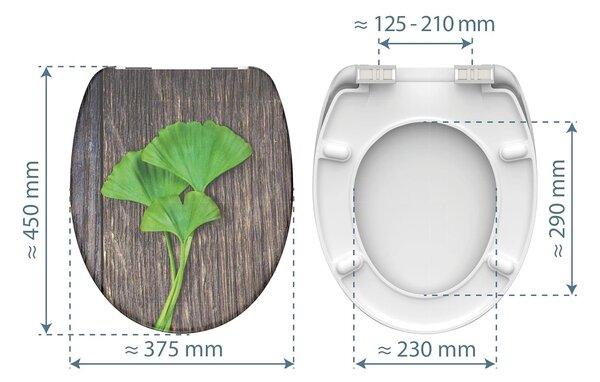 Eisl Sanitär WC prkénko Duroplast Soft Close Ginko and Wood 82154