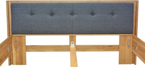 POSTEL, 180/200 cm, antracitová, divoký dub Linea Natura - Manželské postele